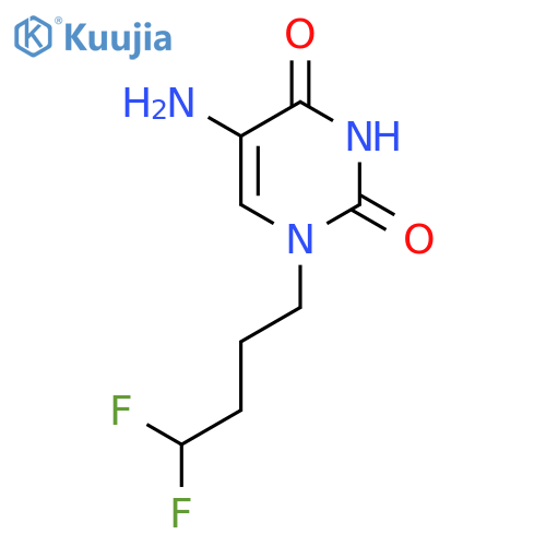 5-amino-1-(4,4-difluorobutyl)-1,2,3,4-tetrahydropyrimidine-2,4-dione structure