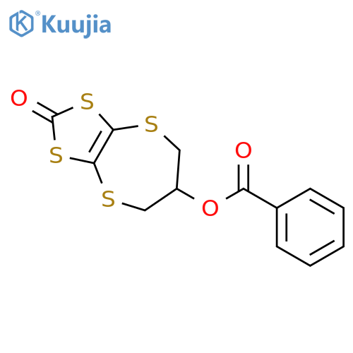 5H-1,3-Dithiolo[4,5-b][1,4]dithiepin-2-one, 6-(benzoyloxy)-6,7-dihydro- structure