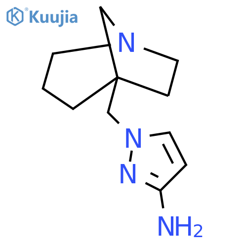 1-({1-azabicyclo3.2.1octan-5-yl}methyl)-1H-pyrazol-3-amine structure