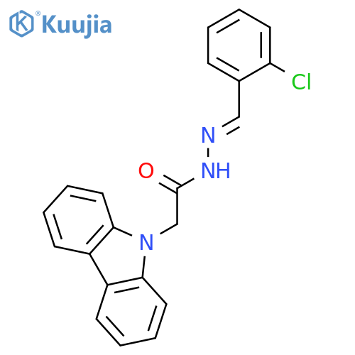 9H-Carbazole-9-acetic acid, [(2-chlorophenyl)methylene]hydrazide structure