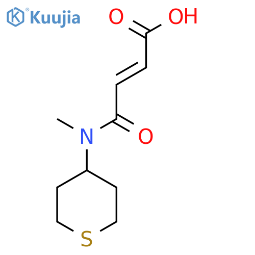(E)-4-(methyl(tetrahydro-2H-thiopyran-4-yl)amino)-4-oxobut-2-enoic acid structure