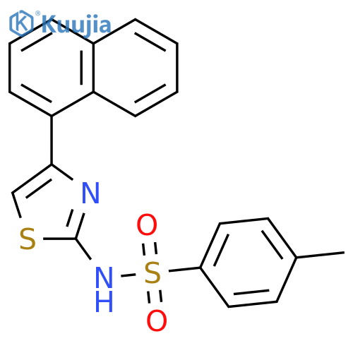Benzenesulfonamide, 4-methyl-N-[4-(1-naphthalenyl)-2-thiazolyl]- structure