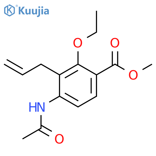 BENZOIC ACID, 4-(ACETYLAMINO)-2-ETHOXY-3-(2-PROPENYL)-, METHYL ESTER structure