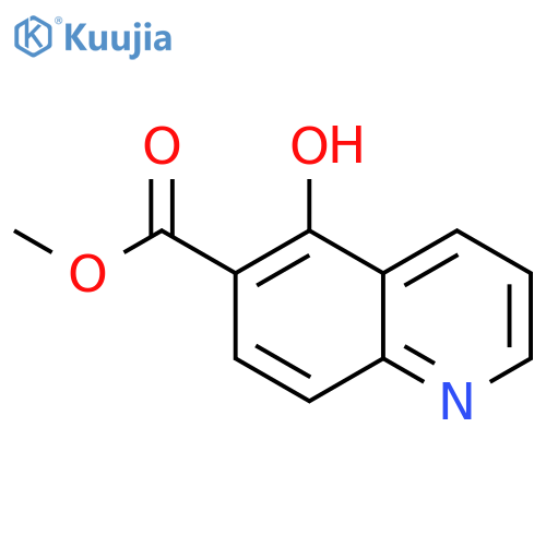 6-Quinolinecarboxylic acid, 5-hydroxy-, methyl ester structure
