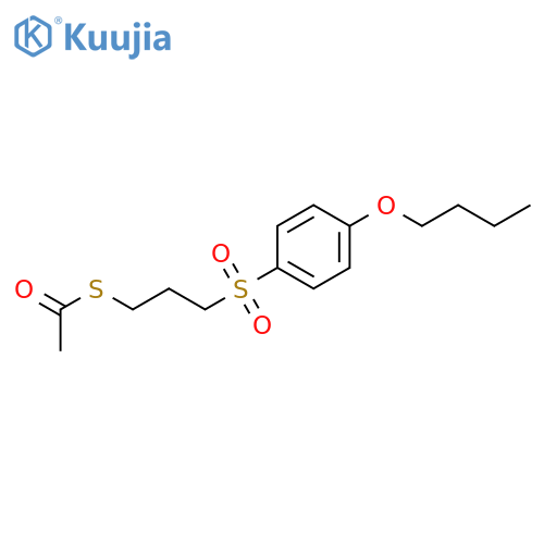 Ethanethioic acid, S-[3-[(4-butoxyphenyl)sulfonyl]propyl] ester structure