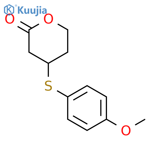 2H-Pyran-2-one, tetrahydro-4-[(4-methoxyphenyl)thio]- structure
