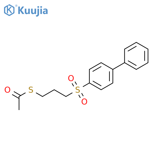 Ethanethioic acid, S-[3-([1,1'-biphenyl]-4-ylsulfonyl)propyl] ester structure