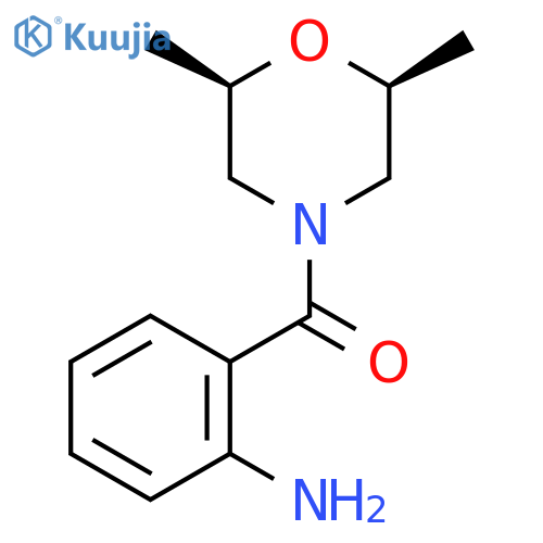 2-(2R,6S)-2,6-dimethylmorpholine-4-carbonylaniline structure