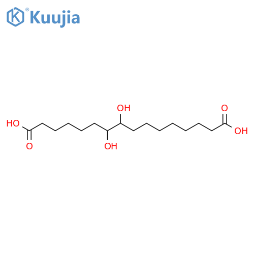 (+-)-threo-9,10-dihydroxy-hexadecanoic acid structure