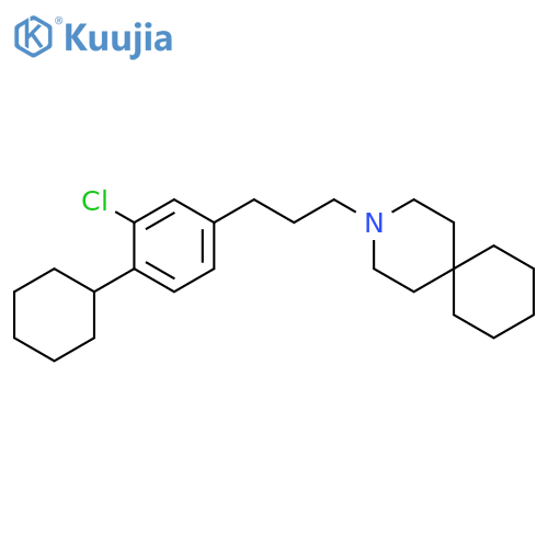 3-Azaspiro[5.5]undecane, 3-[3-(3-chloro-4-cyclohexylphenyl)propyl]- structure