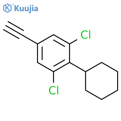 Benzene, 1,3-dichloro-2-cyclohexyl-5-ethynyl- structure