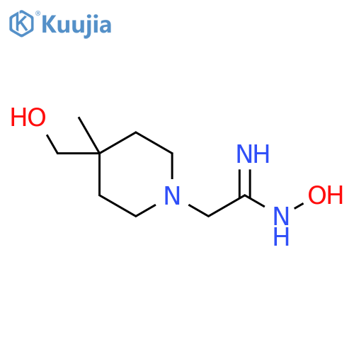(Z)-N'-hydroxy-2-(4-(hydroxymethyl)-4-methylpiperidin-1-yl)acetimidamide structure