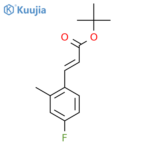 tert-butyl (2E)-3-(4-fluoro-2-methylphenyl)prop-2-enoate structure