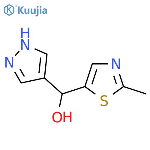 (2-methyl-1,3-thiazol-5-yl)(1H-pyrazol-4-yl)methanol structure