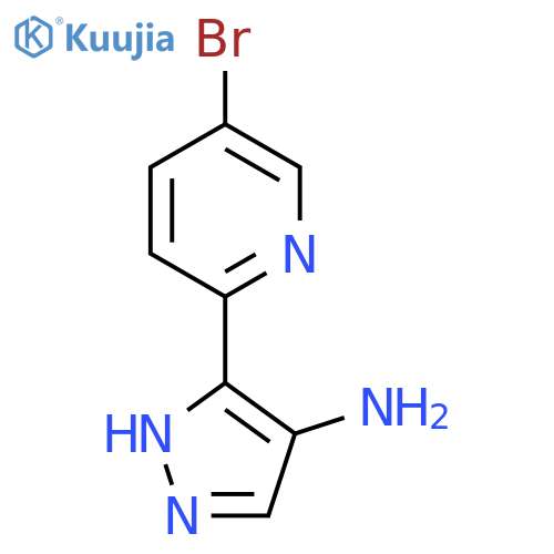 5-(5-bromopyridin-2-yl)-1H-pyrazol-4-amine structure