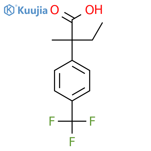 2-methyl-2-4-(trifluoromethyl)phenylbutanoic acid structure