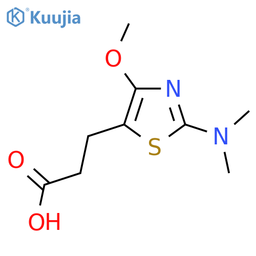 3-2-(dimethylamino)-4-methoxy-1,3-thiazol-5-ylpropanoic acid structure