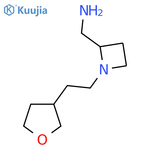 {1-2-(oxolan-3-yl)ethylazetidin-2-yl}methanamine structure