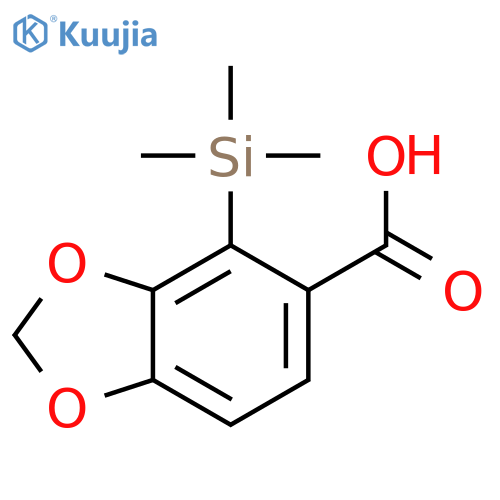1,3-Benzodioxole-5-carboxylic acid, 4-(trimethylsilyl)- structure