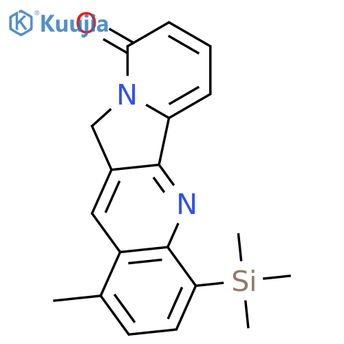 Indolizino[1,2-b]quinolin-9(11H)-one, 1-methyl-4-(trimethylsilyl)- structure