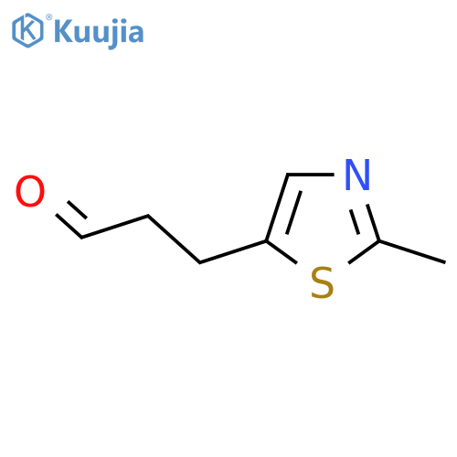 3-(2-methyl-1,3-thiazol-5-yl)propanal structure