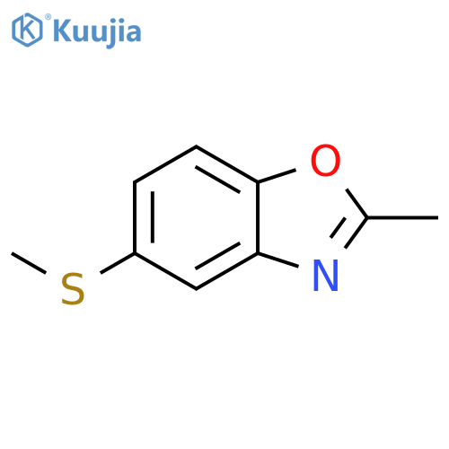 Benzoxazole, 2-methyl-5-(methylthio)- structure