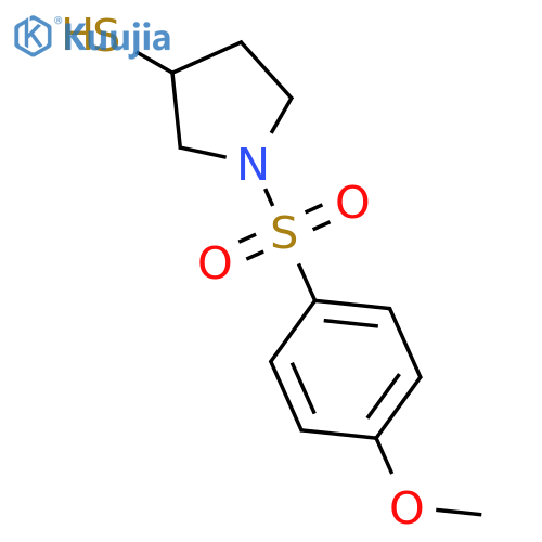 3-Pyrrolidinethiol, 1-[(4-methoxyphenyl)sulfonyl]- structure