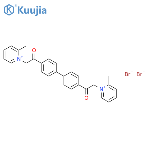 1,1'-[biphenyl-4,4'-diylbis(2-oxoethane-2,1-diyl)]bis(2-methylpyridinium) dibromide structure