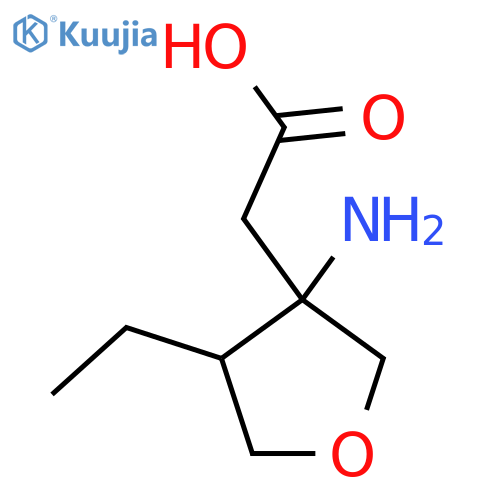 2-(3-amino-4-ethyloxolan-3-yl)acetic acid structure