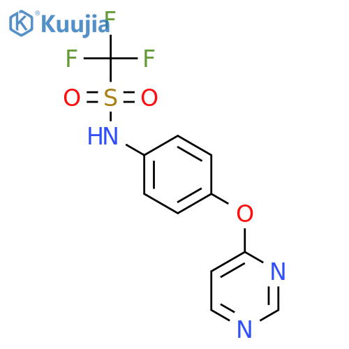 Methanesulfonamide, 1,1,1-trifluoro-N-[4-(4-pyrimidinyloxy)phenyl]- structure