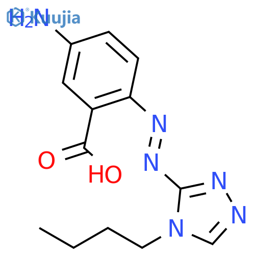 Benzoic acid, 5-amino-2-[(4-butyl-4H-1,2,4-triazol-3-yl)azo]- structure