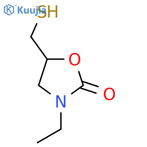 3-ethyl-5-(sulfanylmethyl)-1,3-oxazolidin-2-one structure