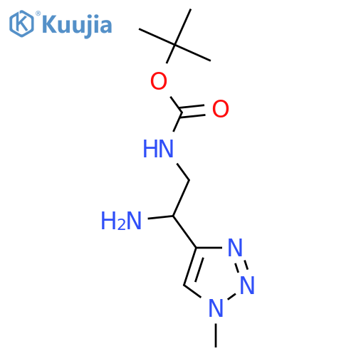 tert-butyl N-2-amino-2-(1-methyl-1H-1,2,3-triazol-4-yl)ethylcarbamate structure