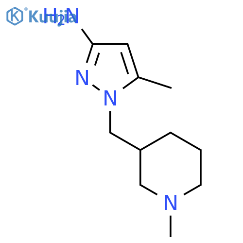 5-methyl-1-(1-methylpiperidin-3-yl)methyl-1H-pyrazol-3-amine structure