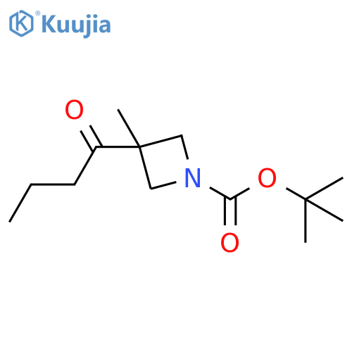 tert-butyl 3-butanoyl-3-methyl-azetidine-1-carboxylate structure