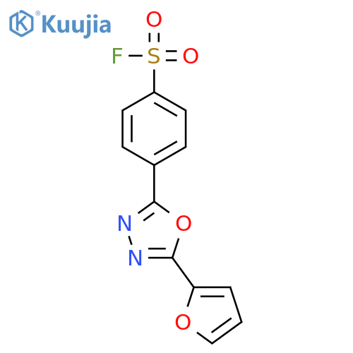 Benzenesulfonyl fluoride, 4-[5-(2-furanyl)-1,3,4-oxadiazol-2-yl]- structure
