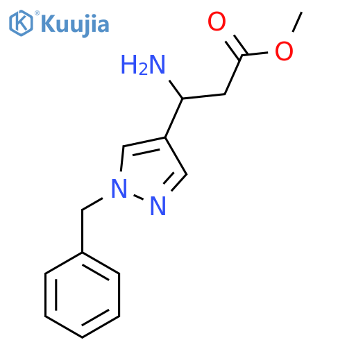 methyl 3-amino-3-(1-benzyl-1H-pyrazol-4-yl)propanoate structure