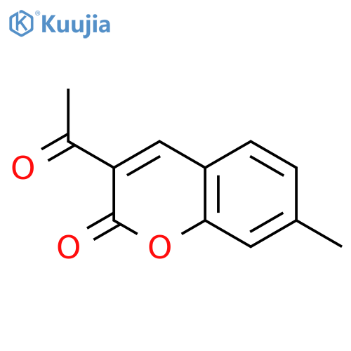 3-acetyl-7-methyl-2H-chromen-2-one structure