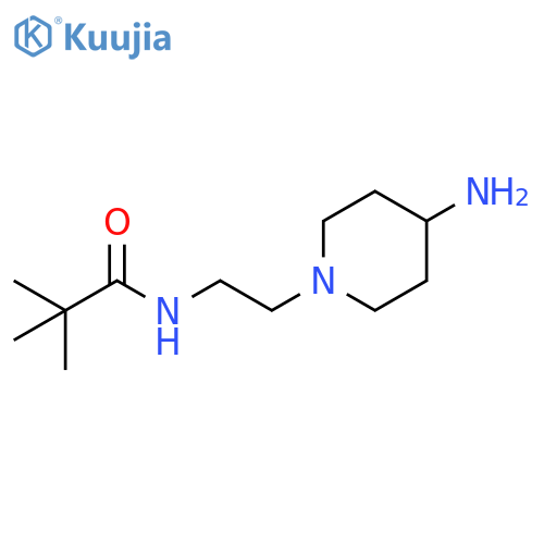 Propanamide, N-[2-(4-amino-1-piperidinyl)ethyl]-2,2-dimethyl- structure