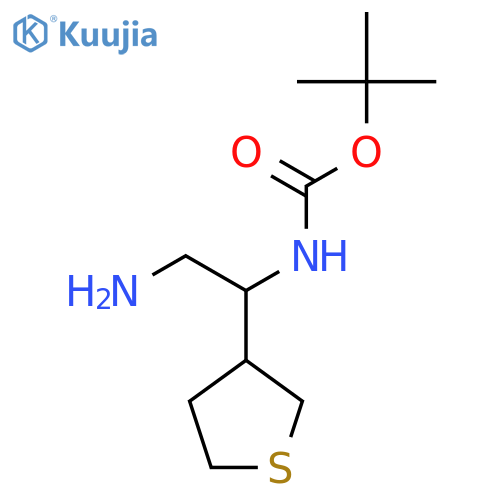 tert-butyl N-2-amino-1-(thiolan-3-yl)ethylcarbamate structure