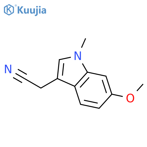 2-(6-methoxy-1-methyl-1H-indol-3-yl)acetonitrile structure