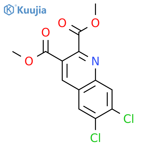 2,3-Quinolinedicarboxylic acid, 6,7-dichloro-, dimethyl ester structure