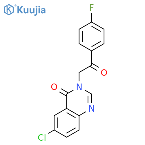 4(3H)-Quinazolinone, 6-chloro-3-[2-(4-fluorophenyl)-2-oxoethyl]- structure