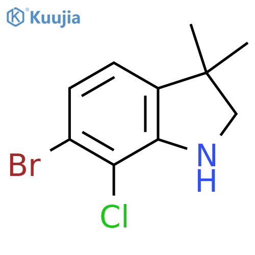 6-Bromo-7-chloro-3,3-dimethyl-2,3-dihydro-1h-indole structure