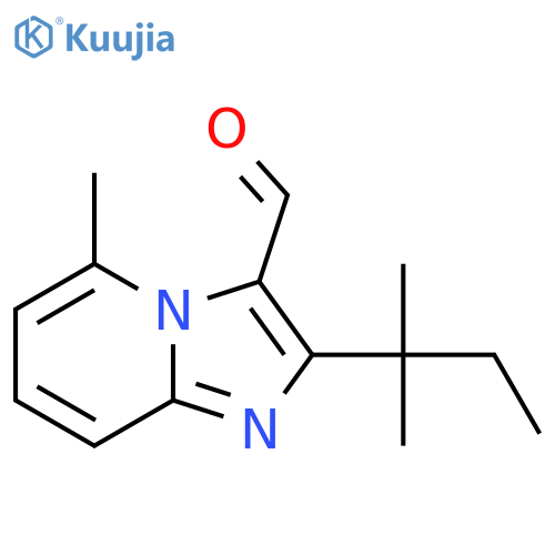 5-methyl-2-(2-methylbutan-2-yl)imidazo1,2-apyridine-3-carbaldehyde structure