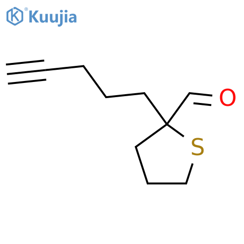 2-(pent-4-yn-1-yl)thiolane-2-carbaldehyde structure