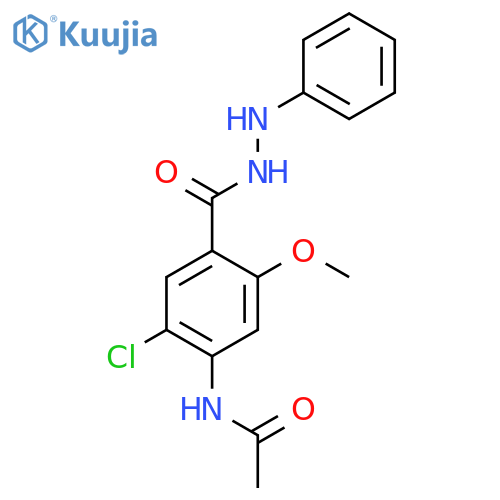 Benzoic acid, 4-(acetylamino)-5-chloro-2-methoxy-, 2-phenylhydrazide structure