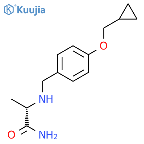 Propanamide, 2-[[[4-(cyclopropylmethoxy)phenyl]methyl]amino]-, (S)- structure