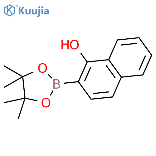 1-Naphthalenol, 2-(4,4,5,5-tetramethyl-1,3,2-dioxaborolan-2-yl)- structure