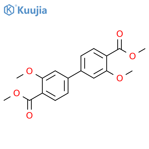 [1,1'-Biphenyl]-4,4'-dicarboxylic acid, 3,3'-dimethoxy-, 4,4'-dimethyl ester structure